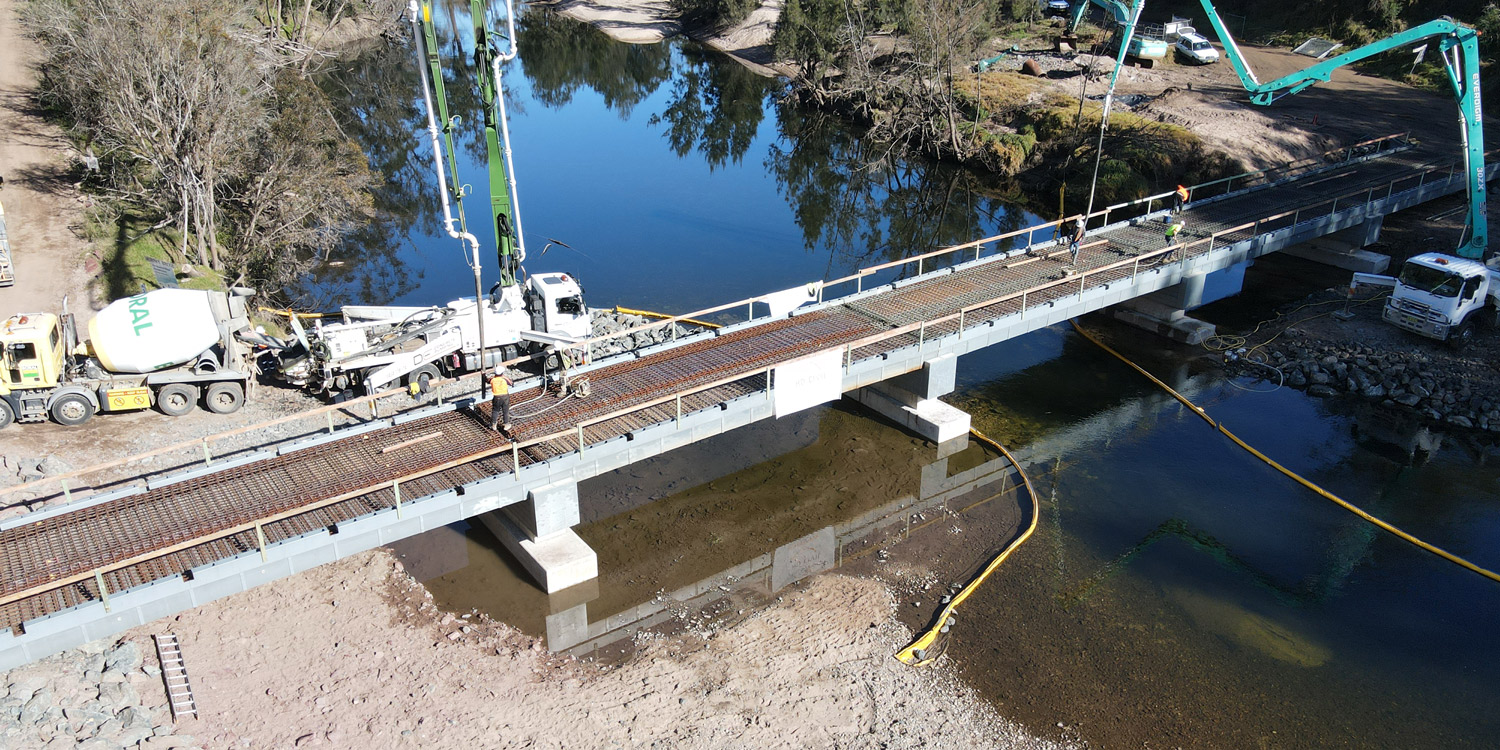 Inquik bridge system being installed on location in Eurobodalla, New South Wales, Australia