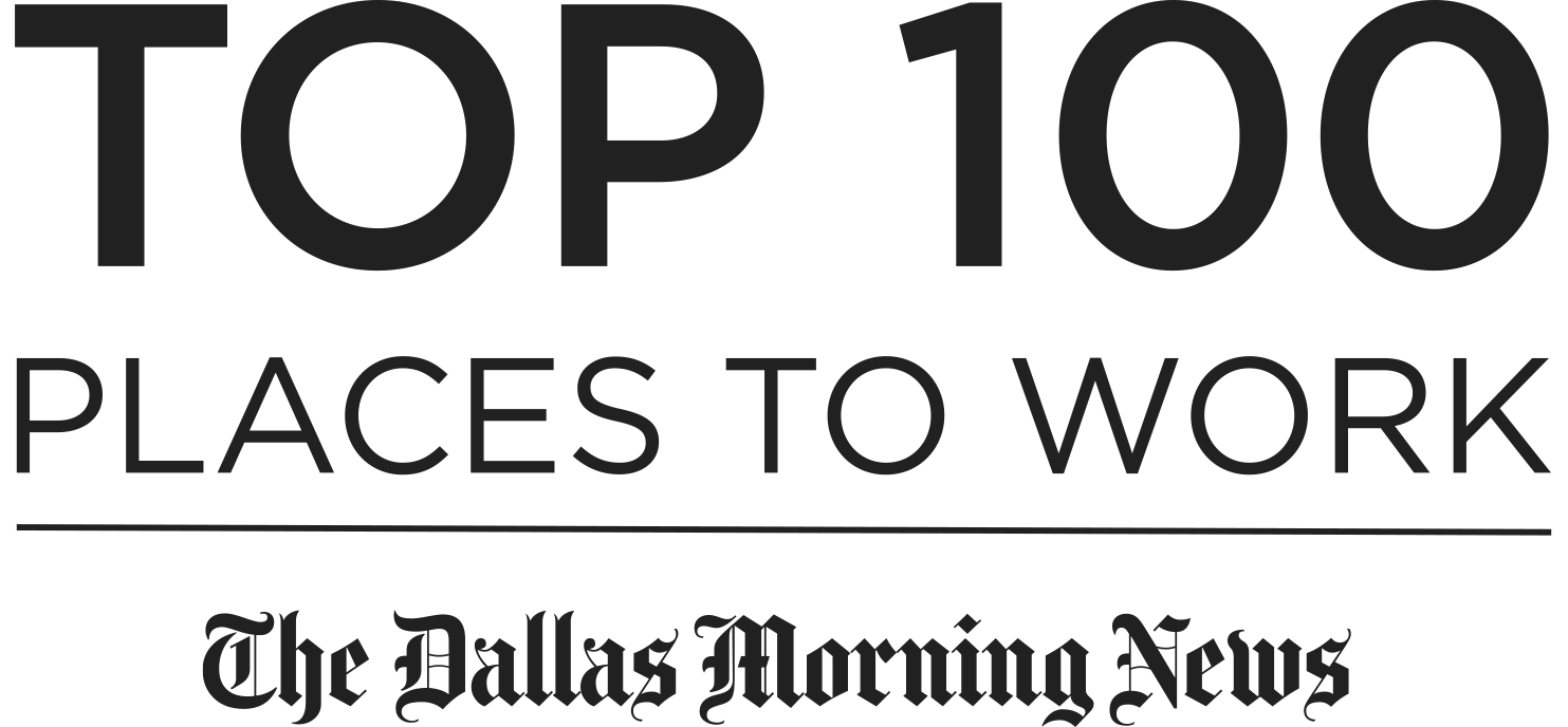 Top 100 Places to Work logo from Dallas Morning News